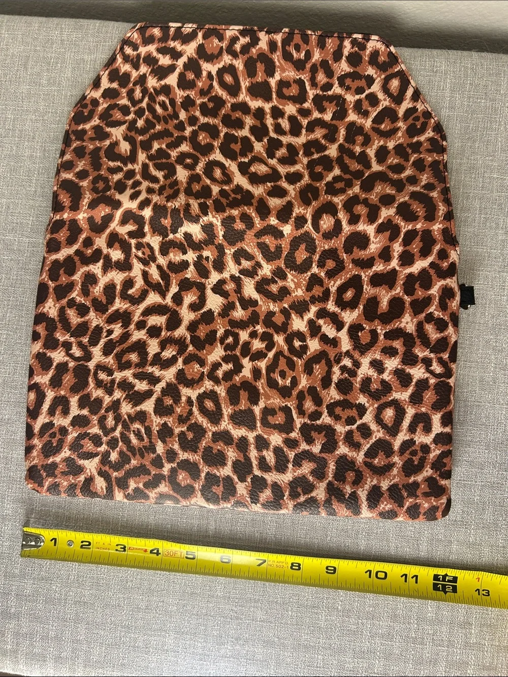 Leopard Print Foldover Clutch in Brown